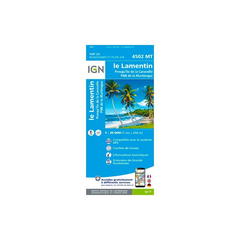 Le Lamentin.Presqu'Île De La Caravelle.Pnr De Martinique - Mapa topográfico