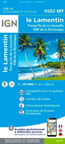 IGN Le Lamentin.Presqu'Île De La Caravelle.Pnr De Martinique