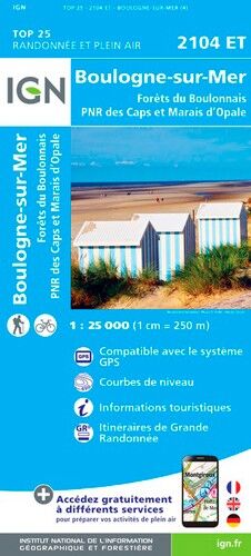 IGN Boulogne-Sur-Mer / Forêts Du Boulonnais / Pnr Des Caps Et Marais D'Opale