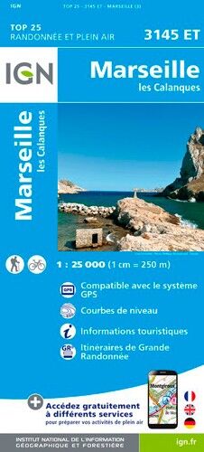 IGN Marseille / Les Calanques - Mapa topograficzna | Hardloop