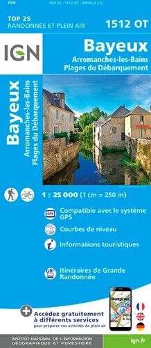 IGN Bayeux / Arromanches-Les-Bains / Plages Du Débarquement - Carte topographique | Hardloop