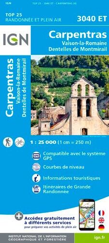 IGN Carpentras. Vaison La Romaine. Dentelles De Montmirail