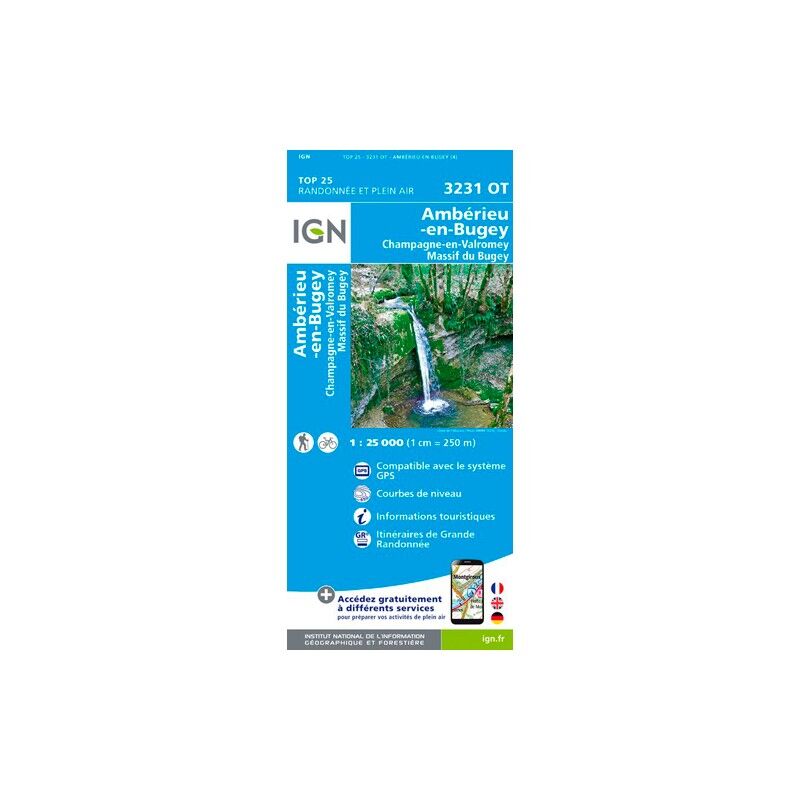 IGN Ambérieu-En-Bugey / Champagne-En-Valromey / Massif Du Bugey - Mapa topograficzna | Hardloop