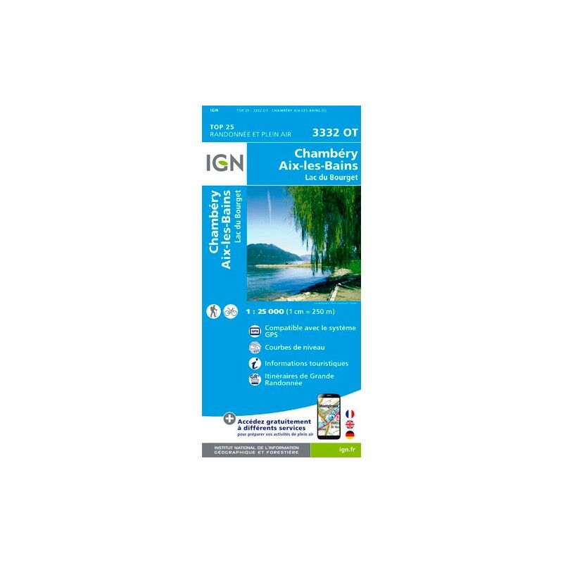 Chambéry / Aix-Les-Bains / Lac Du Bourget - Mapa topográfico