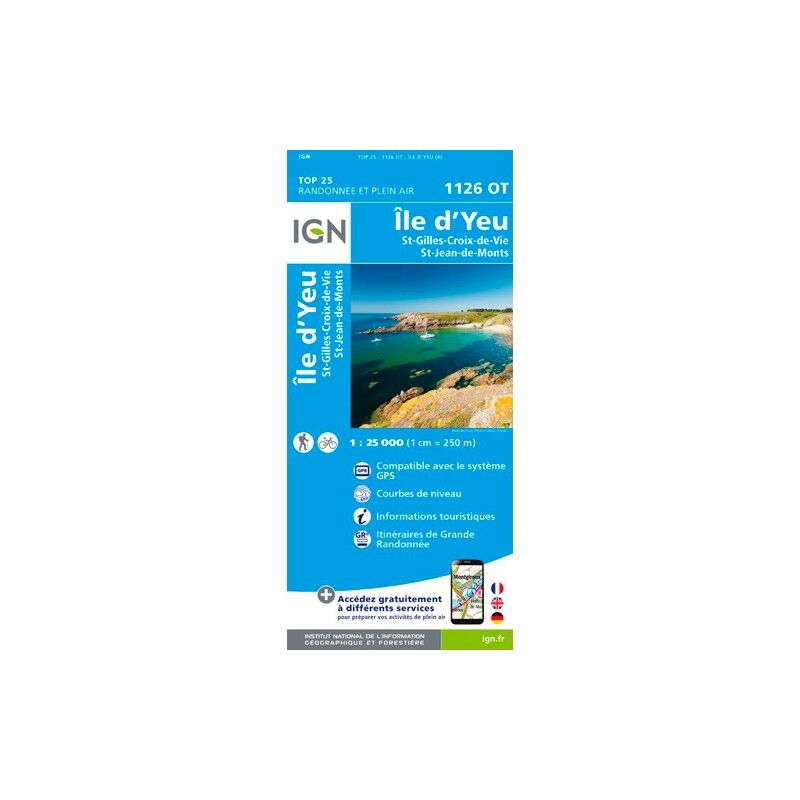 IGN IleD'Yeu / SaintGilles CroixDeVie Mapa topograficzna Hardloop