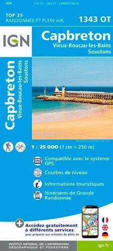 IGN Capbreton / Vieux Boucau - Carte topographique | Hardloop