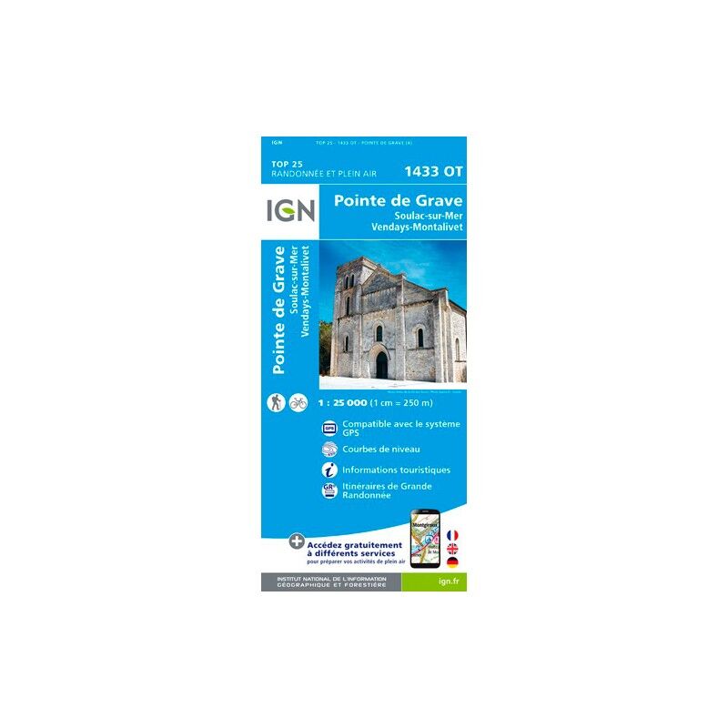 Soulac-Sur-Mer.Montalivet.Pointe De Grave - Mapa topográfico