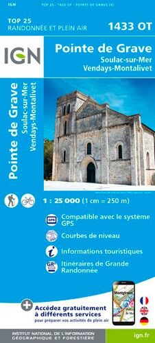 IGN Soulac-Sur-Mer.Montalivet.Pointe De Grave - Carte topographique | Hardloop