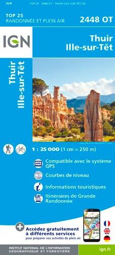 IGN Thuir - Ille-Sur-Têt - Carte topographique | Hardloop