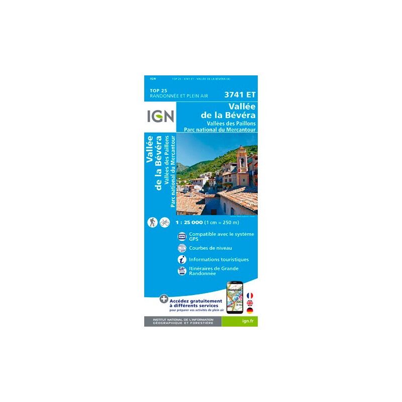 Vallée De La Bévéra Et Des Paillons - Pn Du Mercantour - Mapa topográfico