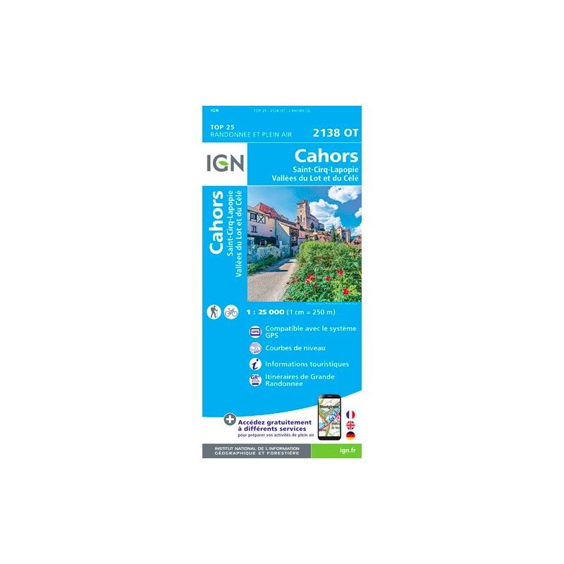 Cahors Saint-Cirq-Lapopie / Vallées Du Lot Et Du Célé - Mapa topográfico