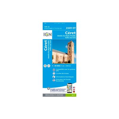 Céret.Amélie-Les-Bains-Palalda.Vallée Du Tech - Mapa topograficzna