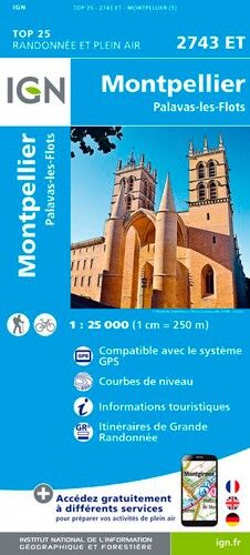 IGN Montpellier.Palavas-Les Flots - Carte topographique | Hardloop