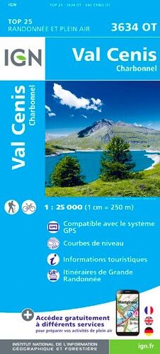 IGN Val Cenis.Charbonnel - Carte topographique | Hardloop