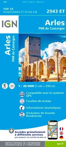 IGN Arles.Pnr De Camargue - Carte topographique | Hardloop