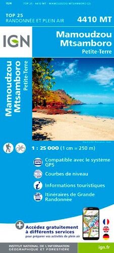IGN Ile De Mayotte Mamoudzou - Carte topographique | Hardloop