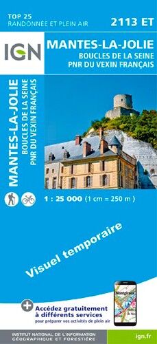IGN Mantes-La-Jolie / Boucles De La Seine / Pnr Du Vexin Français - Carte topographique | Hardloop
