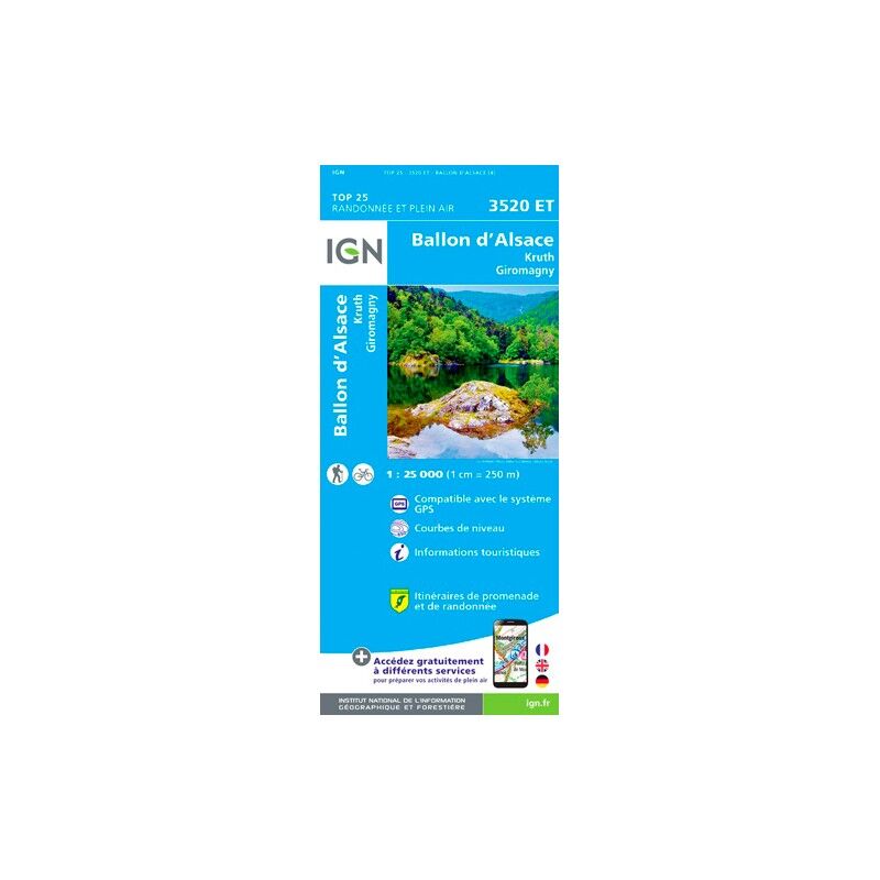 IGN Ballon D'Alsace.Kruth.Giromany - Carte topographique | Hardloop