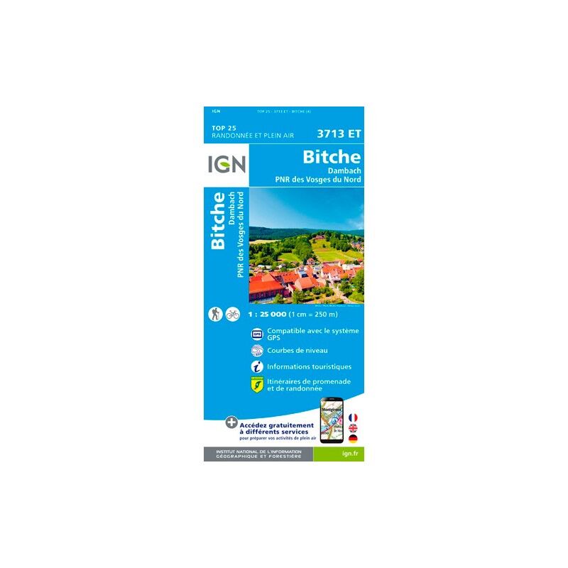 IGN Bitche.Dambach.Pnr Des Vosges Du Nord