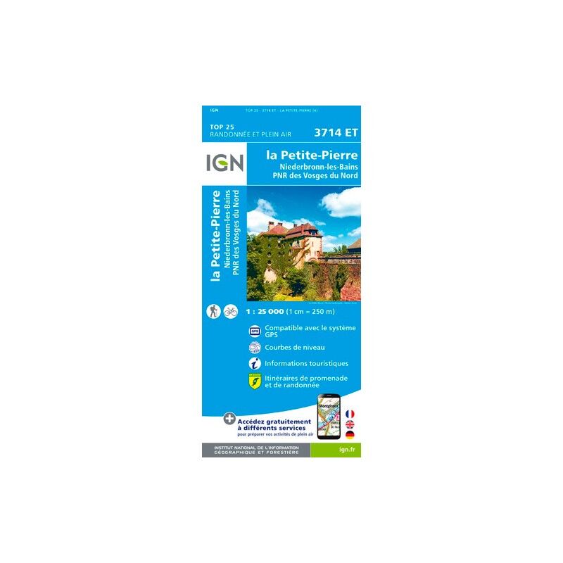 IGN La Petite Pierre-Niederbronn-Les-Bains.Pnr Des Vosges Du Nord