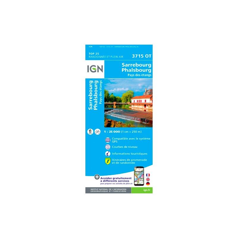 Sarrebourg.Phalsbourg.Pays Des Etangs - Mapa topográfico