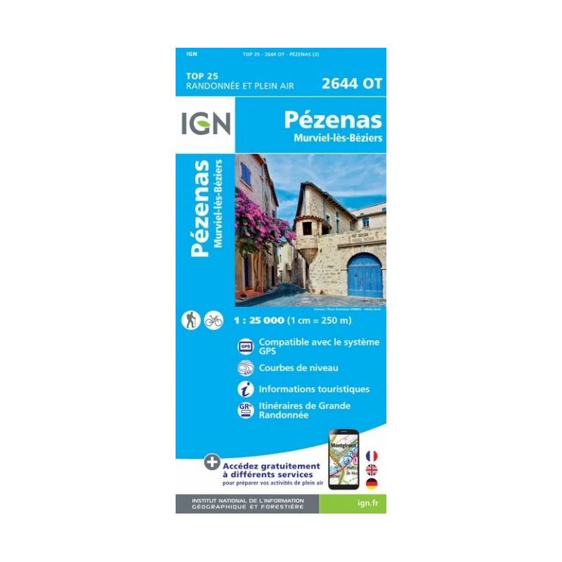 Pézenas / Murviel-Lès-Béziers - Mapa topográfico