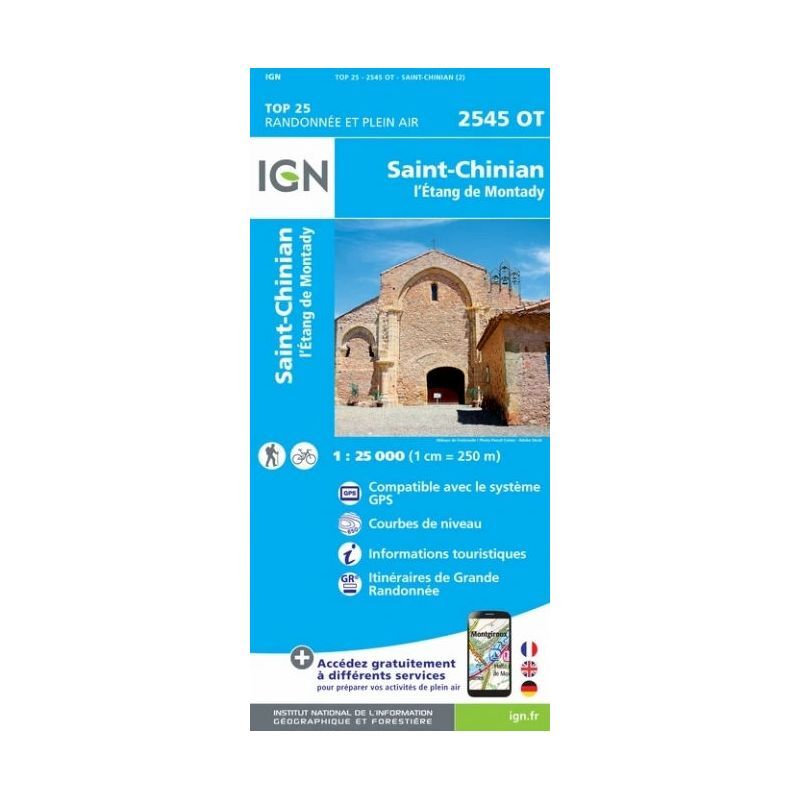 St-Chinian / L'Étang De Montady - Mapa topográfico