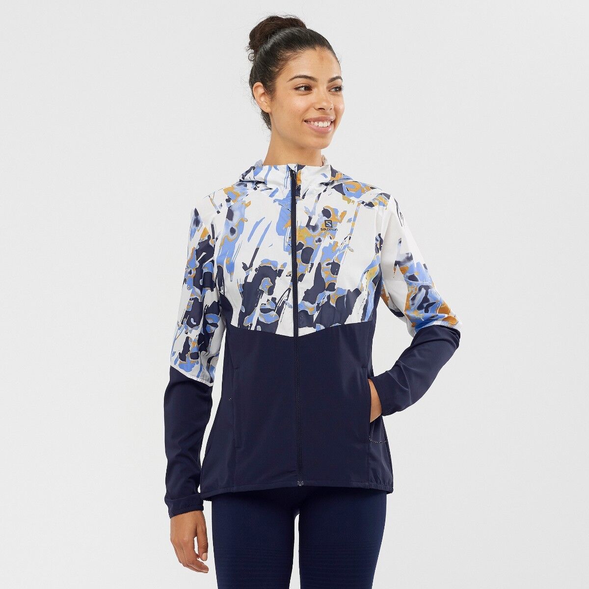 Salomon Agile FZ Hoodie - Veste coupe-vent femme | Hardloop