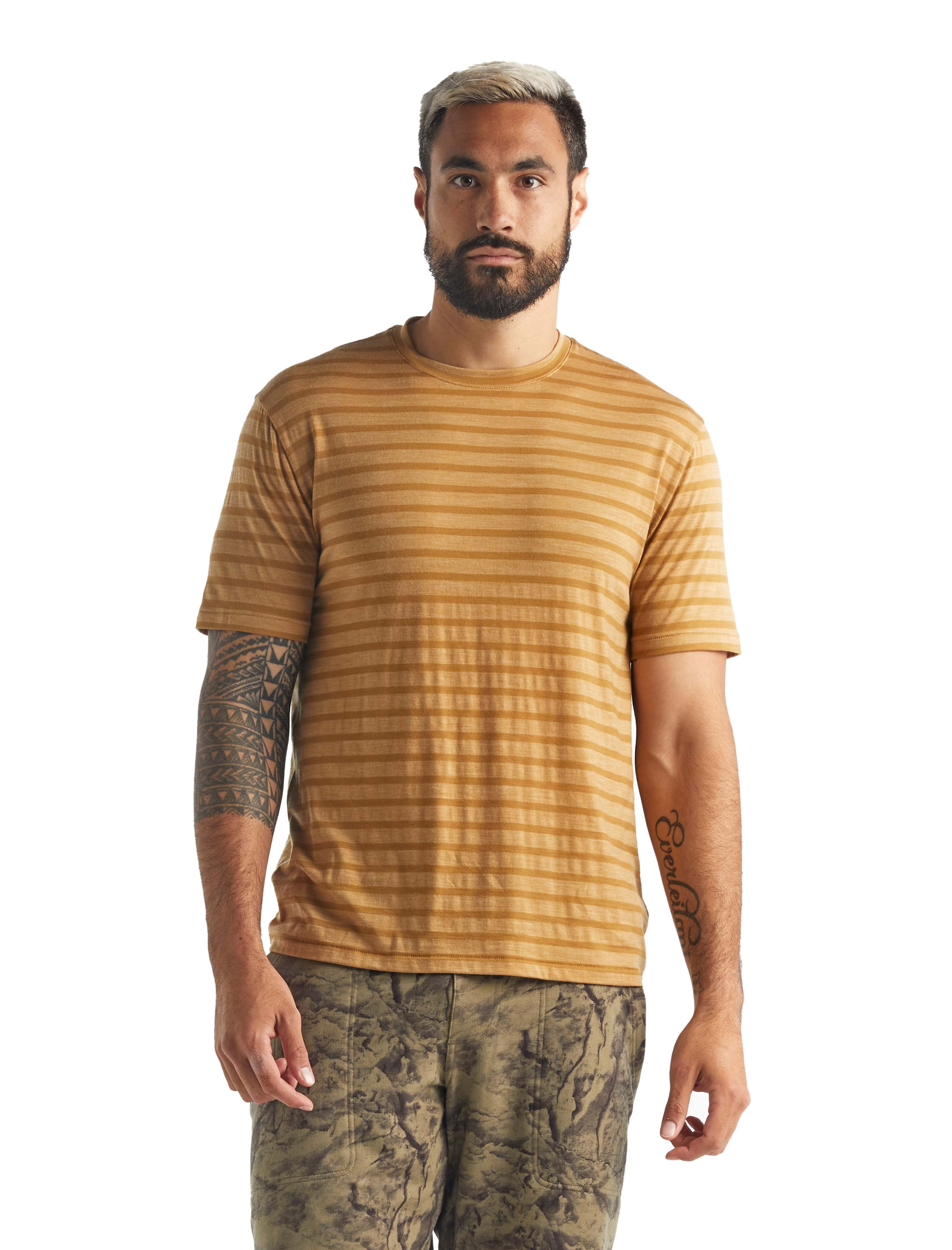 Icebreaker Utility Explore SS Crewe Stripe - Merino shirt - Men's I Hardloop