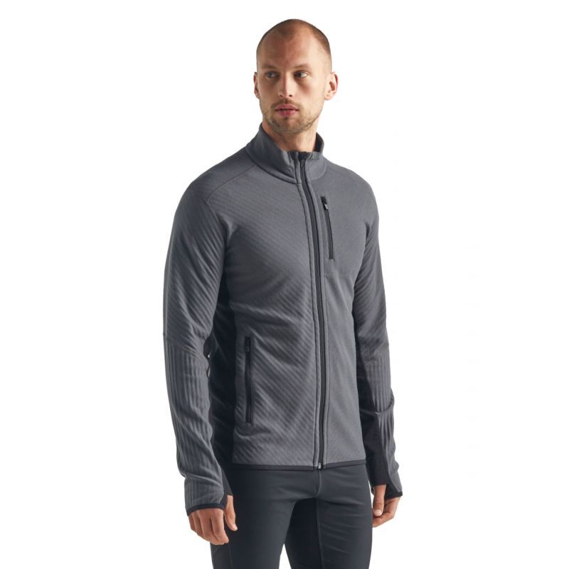 Icebreaker Descender LS Zip - Merino Fleecejacka Herr I Hardloop