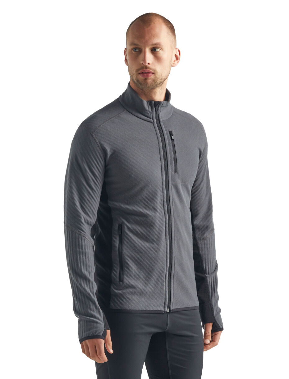 Icebreaker Descender LS Zip - Giacca in pile di merino - Uomo I Hardloop