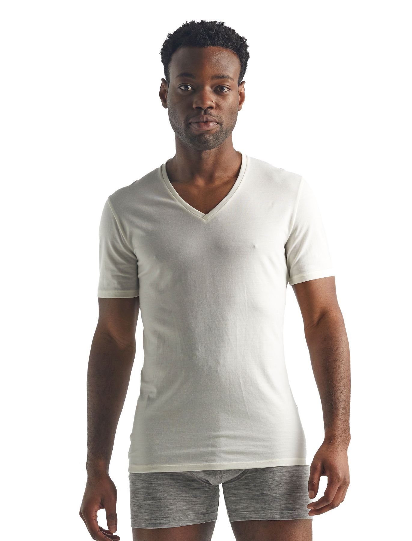 Icebreaker Anatomica Short Sleeve col V en Mérinos - Merino-t-paidat - Miehet I Hardloop