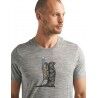 Icebreaker Tech Lite Short Sleeve Crewe Otter Paddle - Merino-shirt Herrer I Hardloop