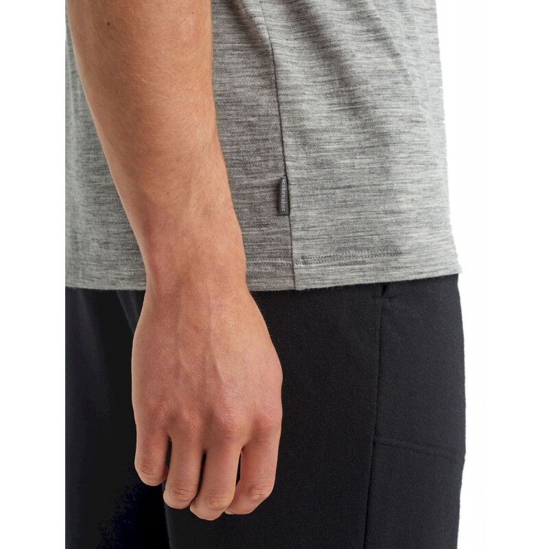 Icebreaker Tech Lite Short Sleeve Crewe Otter Paddle - T-shirt en laine mérinos homme I Hardloop | Hardloop