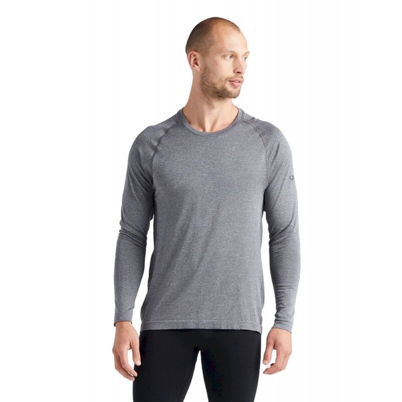 icebreaker Motion Seamless LS Crewe - Camiseta de lã merino homem | Hardloop