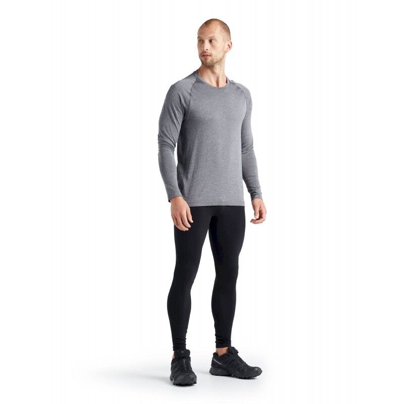 Icebreaker Motion Seamless LS Crewe - Merino-shirt Herrer I Hardloop