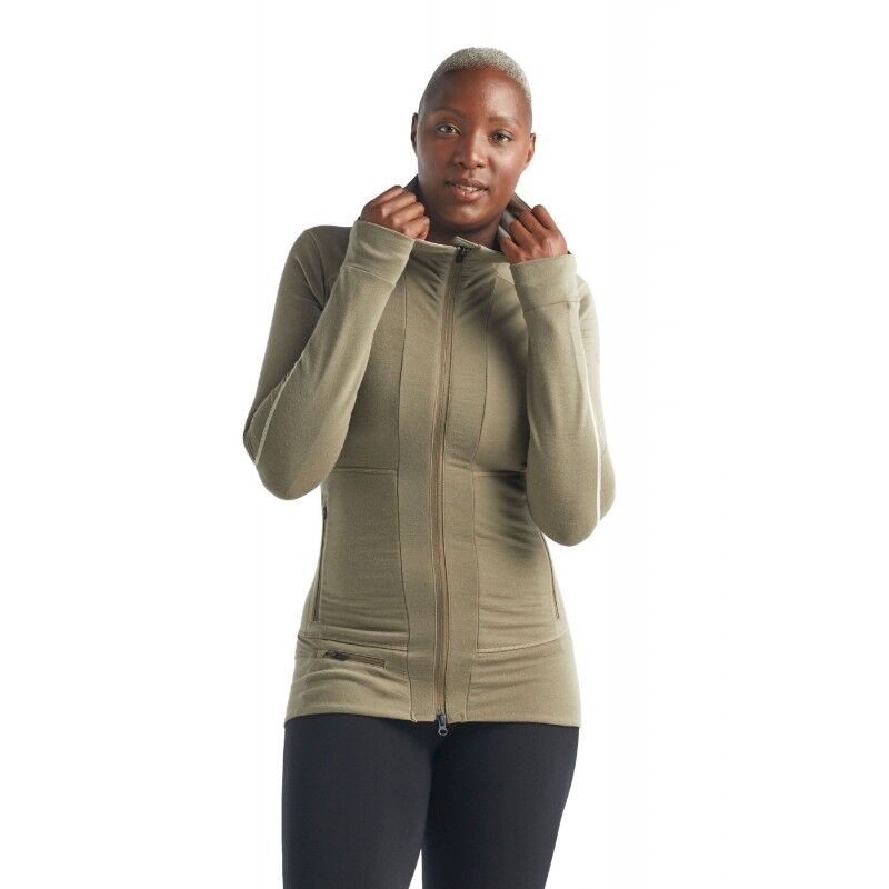 Icebreaker women's quantum on sale long sleeve zip hood