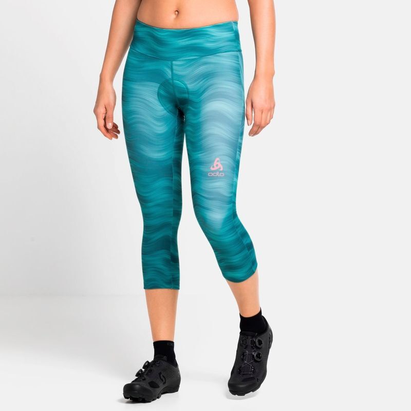 Odlo 3/4 Zeroweight Print - Pantaloncini da ciclismo - Donna