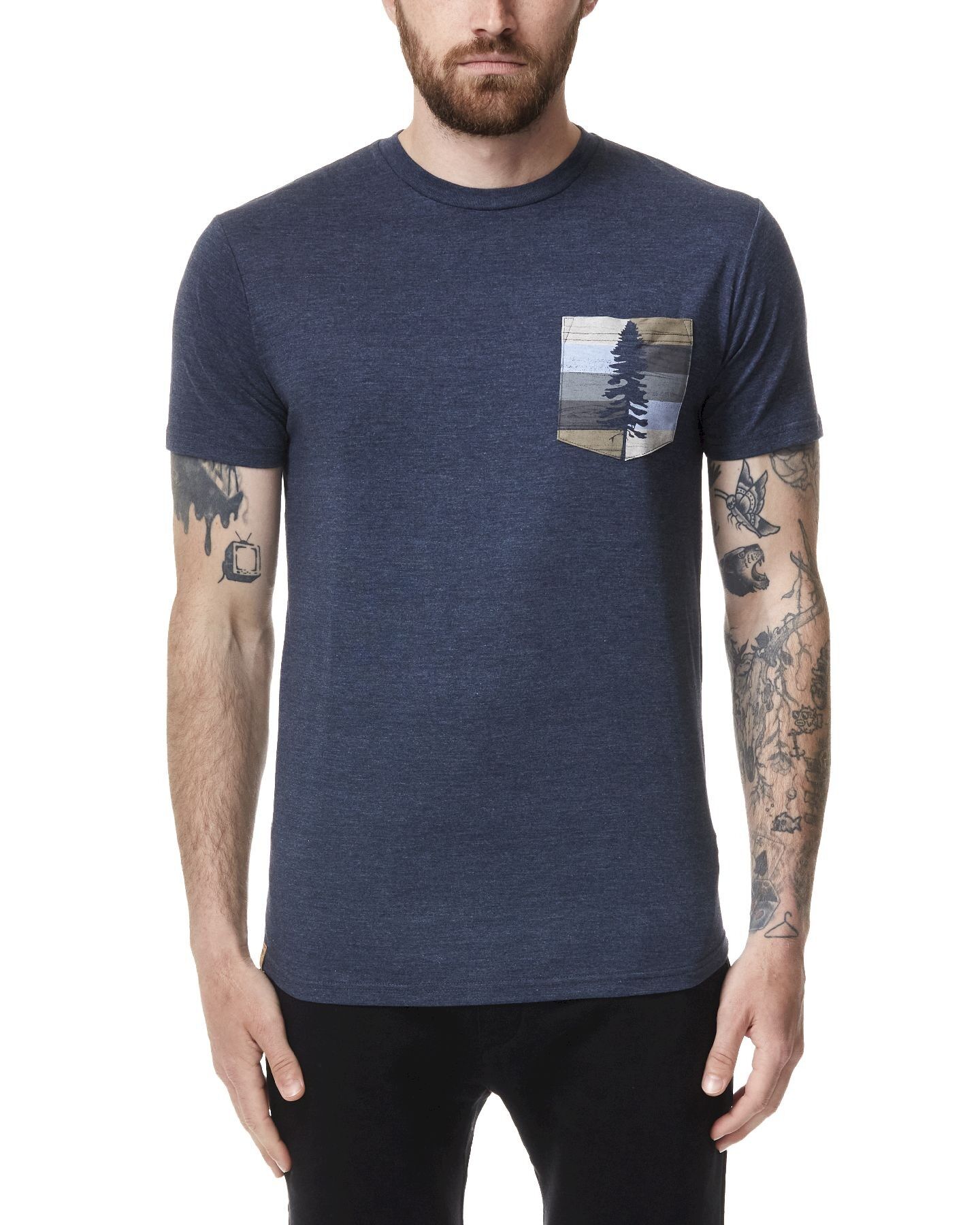 Tentree Spruce Stripe Pocket - T-shirt - Heren