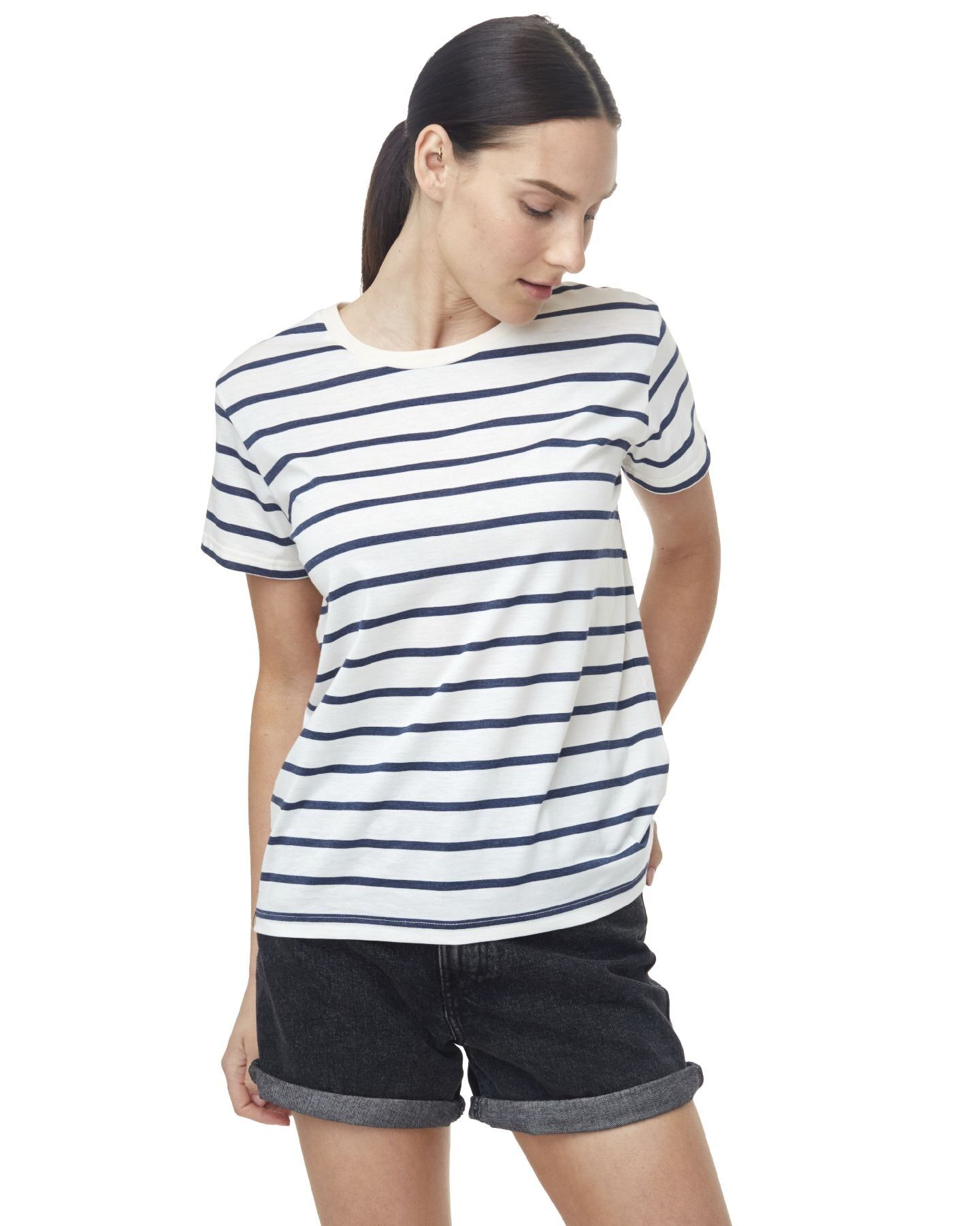 Tentree Breton Stripe T-Shirt - Dámské Triko | Hardloop