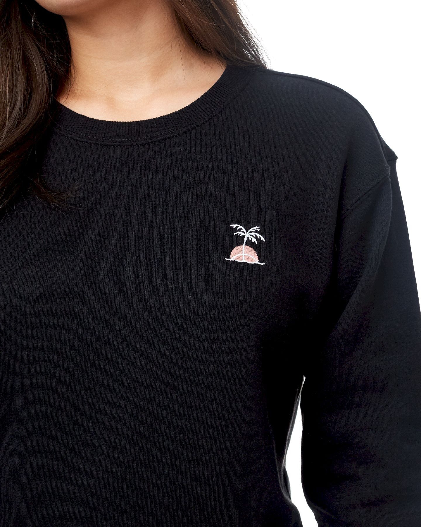 Tentree Palm Sunset Embroidery Crew - Jumper - Women's