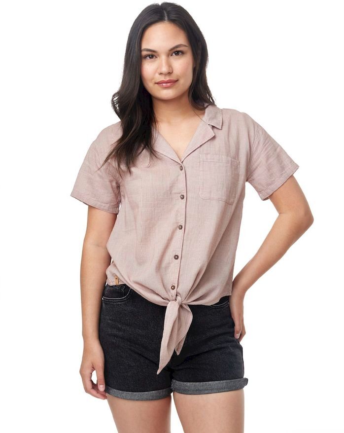 Tentree Isa Tie Front Shirt - Overhemd - Dames