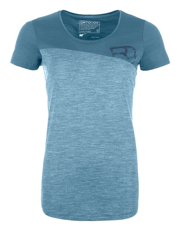 Ortovox 150 Cool Logo TS - T-shirt en laine mérinos femme | Hardloop