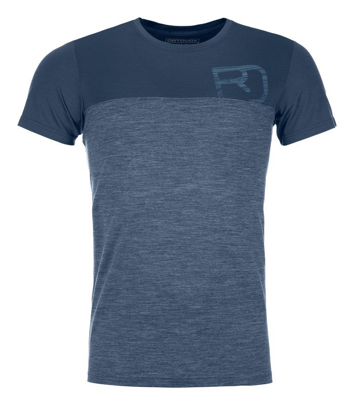 Ortovox 150 Cool Logo TS - T-shirt en laine mérinos homme | Hardloop