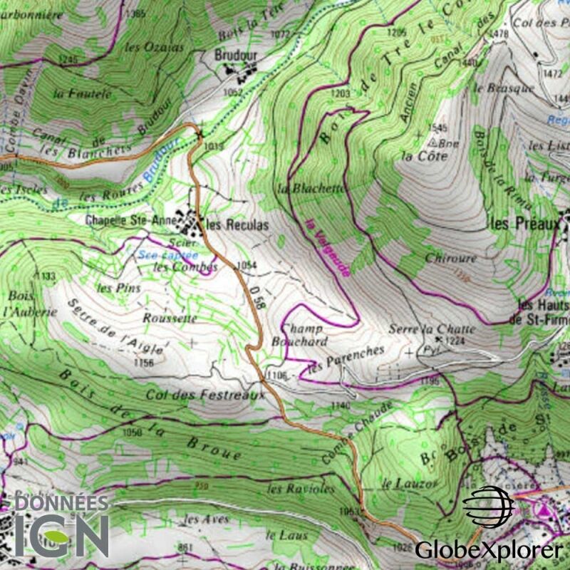 Globexplorer Carte Topographique de la zone 9 - Mapa topograficzna | Hardloop