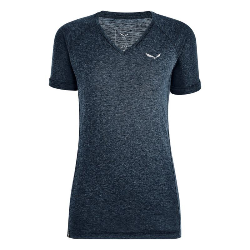 Salewa Puez Mel Dry W V-Neck S/S Tee - Camiseta - Mujer