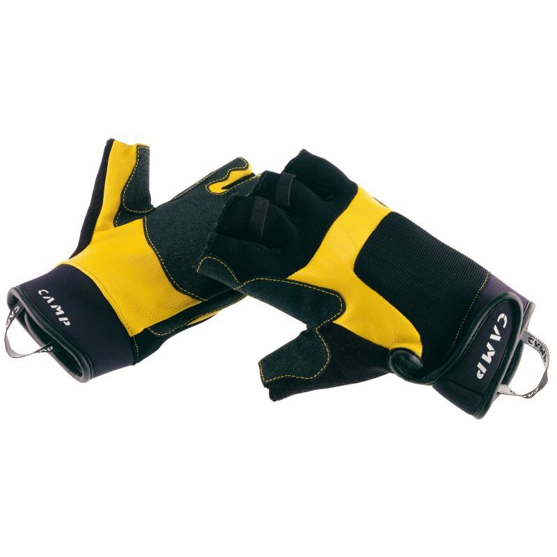 Gants Escalade ALPIDEX - Via Ferrata Doigts Fermés - Cuir Synthétique Double Couche - Taille S à XL - Lavables, Respirants