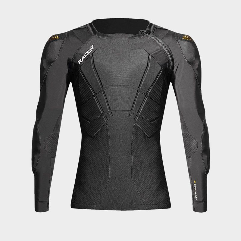RACER Mountain Top 2 Dorsale VTT - Gilet Protection BMX Freeride Descente, SAS-TEC Dos Épaules Coudes, Maille Respirante, CE Niveau 1