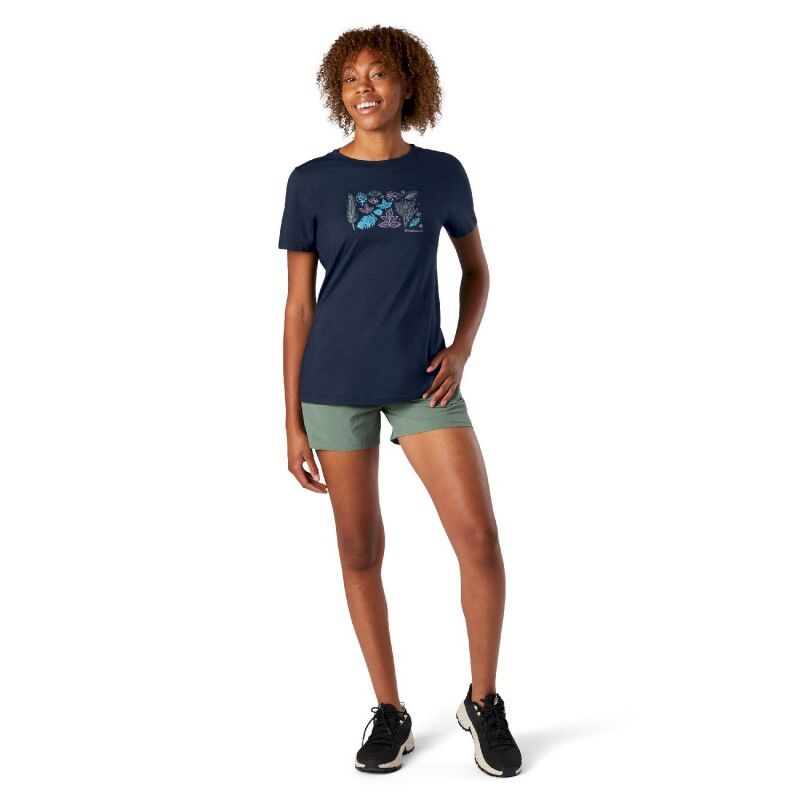 Smartwool Merino Sport 150 Spring Leaves Graphic Tee - T-shirt damski | Hardloop