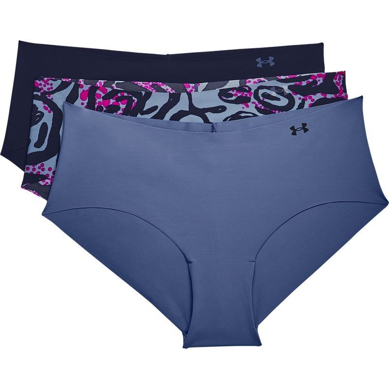 Under Armour Womens Pure Stretch Thong Briefs 3 Pack Brown XL